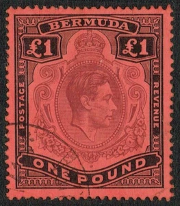Bermuda 1938 SG121 1£ lila und schwarz fein gebraucht (14) - Bild 1 von 1