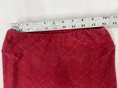 LuLaRoe One Size Leggings Womens Red Roses Stretch Polyester Super Soft - Image 1 of 4