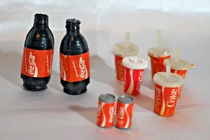 Coca Cola Miniature Plastic Items - Lot of 9 - Picture 1 of 1