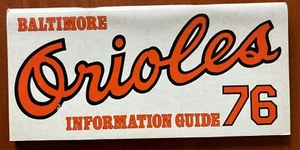 1976 Baltimore Orioles Major League Baseball Media Guide In Great Condition  - Picture 1 of 4