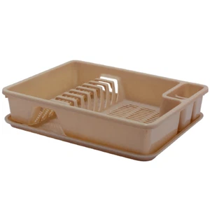 Abtropfgitter Abtropfschale Geschirrständer Geschirrkorb Abtropfkorb sandfarben - Bild 1 von 4