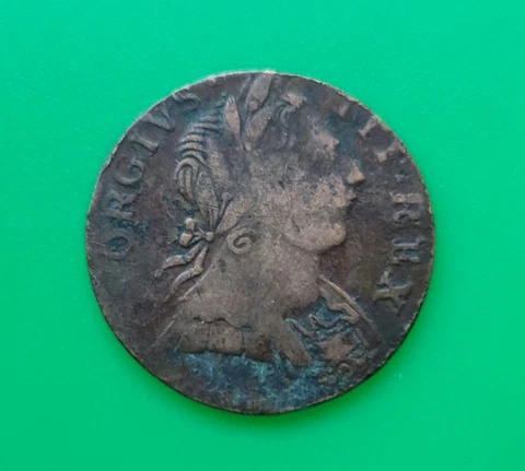 1775 George III Non-Regal Farthing 47.5 grains Cover