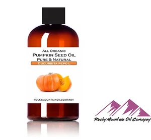ORGANIC VIRGIN PUMPKIN SEED OIL UNREFINED COLD PRESSED 2 4 8 oz GLASS BOTTLE OPT - Picture 1 of 2