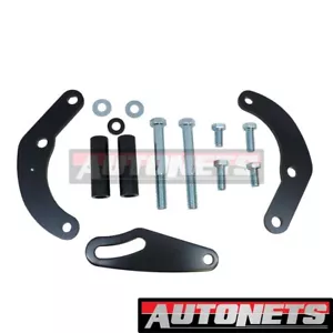BBC Black SWP Power Steering Pump Bracket Kit Saginaw GM Big Block Chevy 396454 - Picture 1 of 1