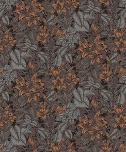 Wallpaper, System Solution, Structure, Blossoms, Sheets, Gleam, Rust, Taupe, - Picture 1 of 5