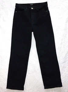 EXPRESS 2020 ―Size 10 R ― CROPPED STRAIGHT HIGH RISE Dark Denim Crop Jeans #CU87 - Picture 1 of 5
