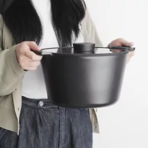 Open Box, Neoflam Black 7QT Deep Stockpot with Lid Nonstick Ceramic Coating - Picture 1 of 13