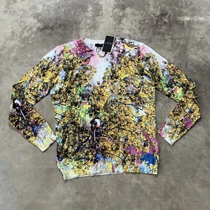 Ted Baker Sweater Womens 10 Pretty Trees Print Damila Dusty Pink Crewneck - Picture 1 of 10