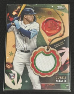 2024 Topps Holiday - Relics Curtis Mead #RC-CME (MEM, RC) gioco rookie indossato usato - Foto 1 di 2