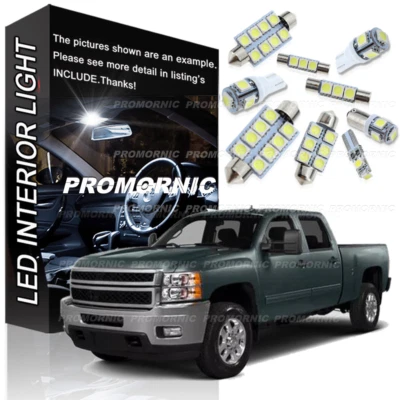 Kit de luces LED interiores blancas de xenón de 14 piezas para Chevrolet Silverado 2500HD 2011-2014 Foto 1 de 4