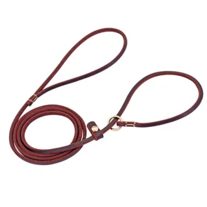 Leather Dog Show Slip Lead Puppy Small Dog P Lead Choke Training Lead* - Picture 1 of 21