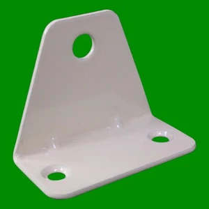 10x Beige Shelf Support Steel Bracket Brace 35x24mm, 90° Angle, Wardrobe Cabinet - Picture 1 of 3