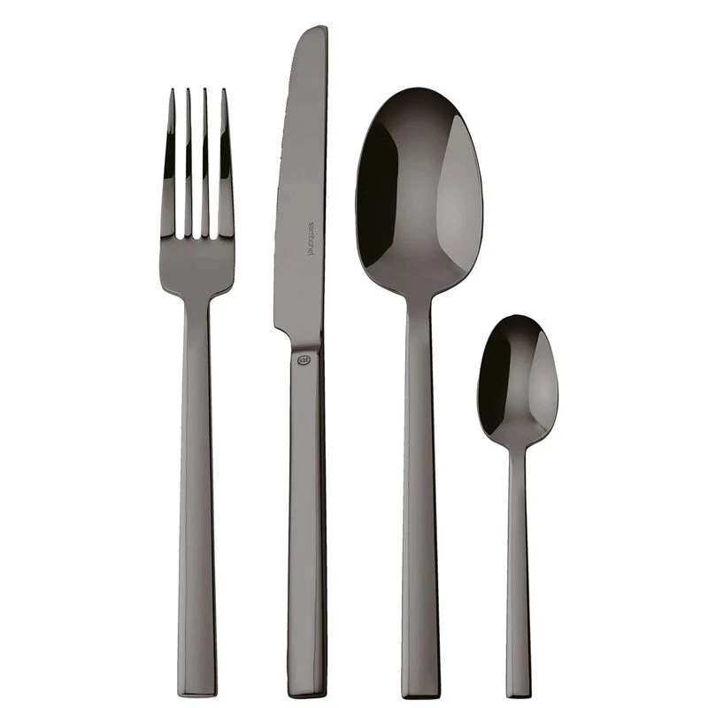 Sambonet, Neutra PVD, Servizio Posate 24 pezzi Nero, Acciaio - Immagine 1 di 1