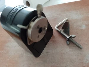 Vintage Dahle 55 Bakelite Pencil Sharpener Black Made in Germany + table clamp - Picture 1 of 10