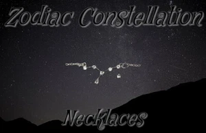 Zodiac All 12 Constellation Necklace Silver color w/ stones 18'' chain you pick - Picture 1 of 12