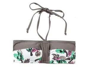 Top de bikini Vevie Clevedon blanco floral talla 12 bandeau cuello halter PVP £75 - Imagen 1 de 2