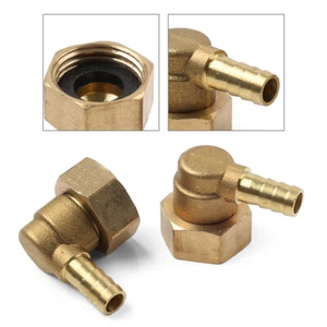 2x Messing Schlauch Barb Fitting 6mmxG1/2 Weibliche Überwurfmutter Rohrverbinder - Picture 1 of 11
