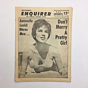 Vintage National Enquirer Boulevardblatt März 1962 Antonella Lualdi Seppi Farouk - Bild 1 von 2