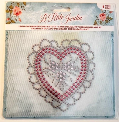 Estrás y tachuelas LePetite Jardín para planchar - CORAZÓN - 1 pieza Foto 1 de 2