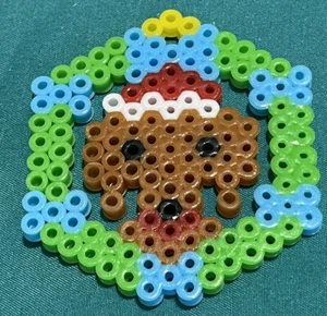 Handmade Christmas Decor / Tag / Ornament Hama Beads Dachschund Dog 2.5inch - Picture 1 of 1