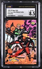 1992-93 Upper Deck FaniMation Larry Bird Michael Jordan #510 CSG 8.5 HOF