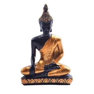 Żywica Medytacja Siedzący posąg Buddy Rzeźby Ręcznie malowane figurki