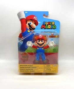 Jakks Pacific Modellino Nintendo Raccoon Mario con Super Leaf 4 - Foto 1 di 2