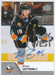 VINNI LETTIERI 2020-21 UPPER DECK AHL HOCKEY #141 AUTOGRAPH R/C - Picture 1 of 2