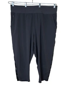 Athleta Nolita Slim Tapered Crop Pants Size 22 Pull On Zip Pockets Brown Womens - Picture 1 of 12