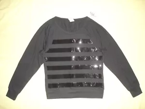 Neu mit Etikett neu Victoria's Secret T-Shirt pink schwarz Glitzer Pailletten Oberteil S selten - Bild 1 von 5