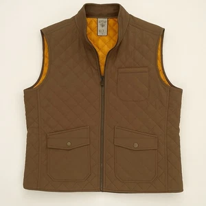 Duluth Trading Co Quilted Vest XL Golden Harvest Insulated Outdoor Workwear - Picture 1 of 7