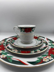TIenshan China JX DECK THE HALLS Muster 4 Stück Gedeck - Bild 1 von 12