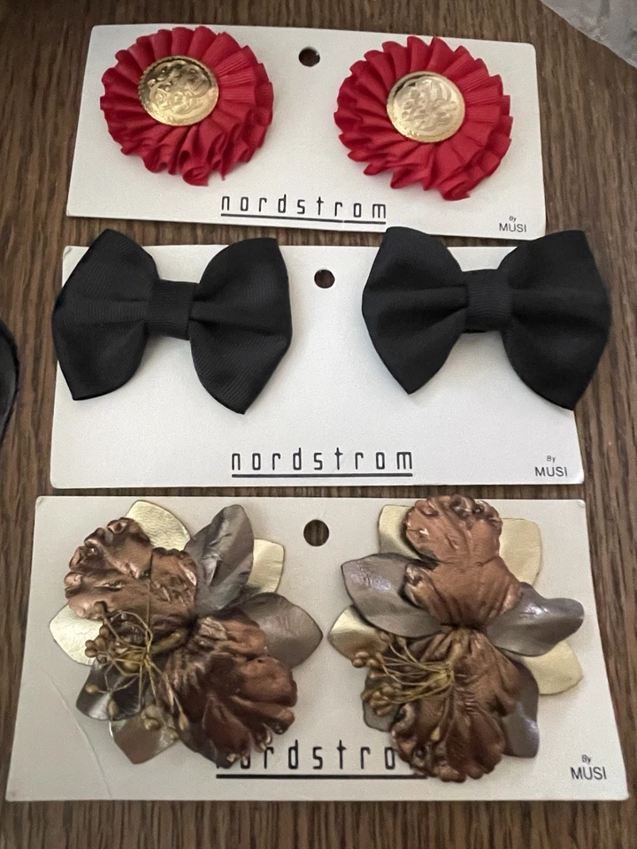 Lote de 3 NUEVOS clips para zapatos MUSI vintage de Nordstrom Foto 1 de 1