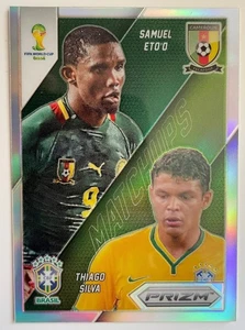 Panini Prizm World Cup 2014 Matchups - Samuel Eto'o Thiago Silva Silver Prizm - Picture 1 of 2