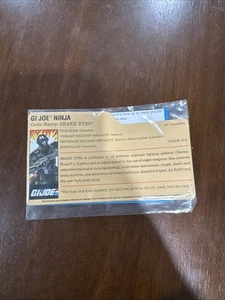 GI Joe Ninja Snake Eyes File Card SEALED - Picture 1 of 4