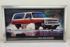 Vintage 1981 1988 Chevrolet Blazer K5 Dealership Showroom Poster Picture W/Frame - Picture 1 of 13
