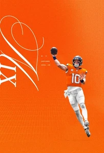 Bo Nix Denver Broncos - Novato NFL QB Selección del Draft - Foto Impresa Brillante 5x7 - Imagen 1 de 4