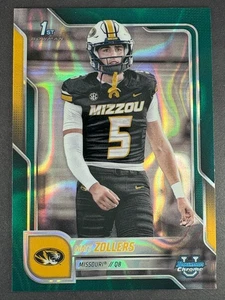 2025 Bowman Chrome U - Matt Zollers #19 - Teal Lava Refractor - Missouri - Picture 1 of 2
