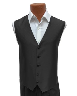 Men's Lauren Ralph Lauren Black Tuxedo Vest Adjustable Fullback Size M - Image 1 of 4