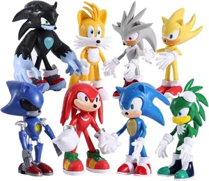 Sonic Anime The Hedgehog Toys - 8 Stück Sonic Figuren - Sonic Toys, Sonic Action F - Bild 1 von 8