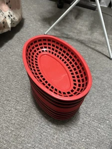 Joblot of 18x Oval Plastic Food Baskets/Chips/Hotdog/Burger Baskets 24cm x 15cm - Picture 1 of 4