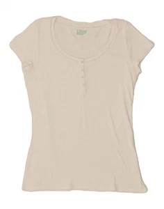 BENETTON Womens T-Shirt Top UK 14 Large White Cotton AV05 - Picture 1 of 4