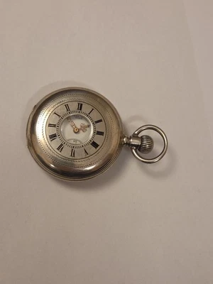 LONGINES aus WIEN  Halb-Savonnette aus SILBER Taschenuhr mit JAGDMOTIV um 1880 - Bild 1 von 4