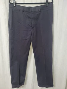 Pantaloni chino LL Bean uomo 36x30 blu scuro vestibilità classica polsino piatto davanti carriera - Foto 1 di 11