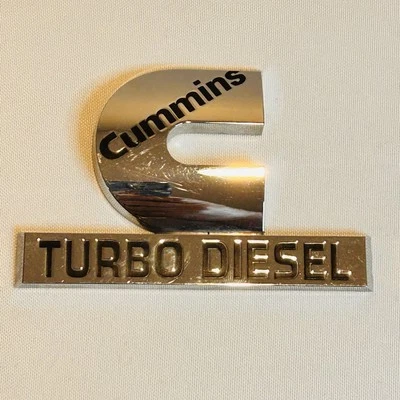 Cummins Turbo Diesel 07-09 DODGE RAM OEM FENDER EMBLEM 55078116AA 187434 CHROME - Image 1 of 4