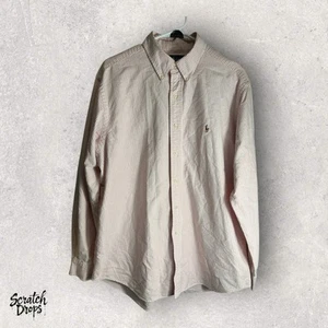 Ralph Lauren Men's Striped Shirt Size 17 Long Sleeve Button Down Classic Fit Top - Picture 1 of 5