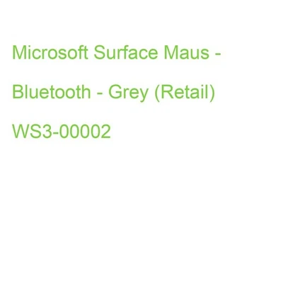 Microsoft Surface Maus - Bluetooth - Grey (Retail) WS3-00002 (0889842103106) - Bild 1 von 2