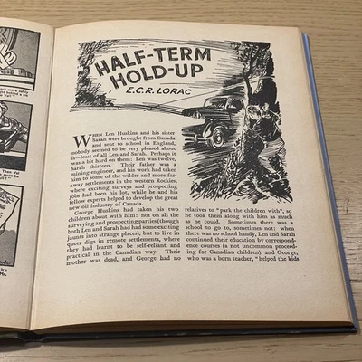 E C R Lorac HALF-TERM HOLD-UP Short Story in Annual c1958 - Image 1 of 4
