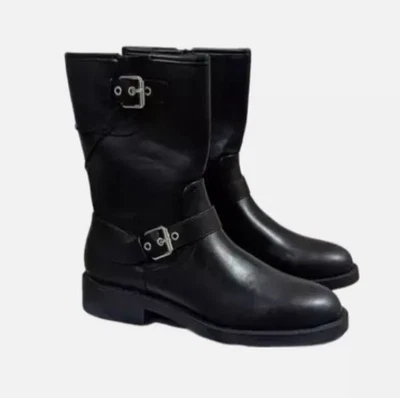 Nuevas botas de motociclista DV by Dolce Vita Payce para mujer negras talla 10 media pantorrilla Foto 1 de 4