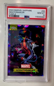 2024 Topps Chrome Marvel #83 Nightcrawler /15 Purple Sapphire PSA 10 POP3 - Bild 1 von 3